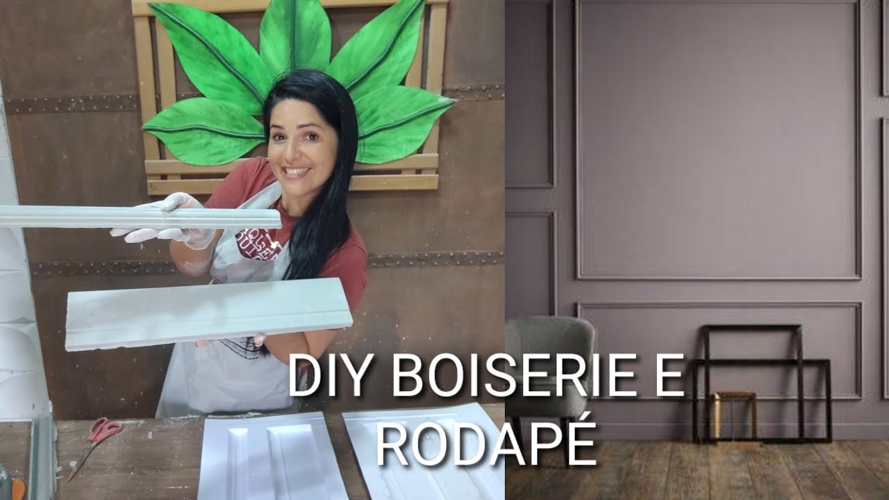 PASSO A PASSO BOISERIE - FAÇA SEU BOISERIE -DIY - PASSO A PASSO RODAPÉ DE GESSO - FAÇA VC MESMO
