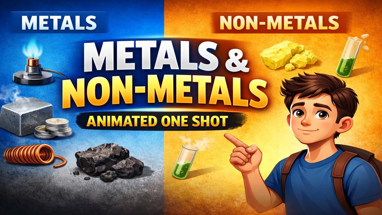 Metals & Non-Metals | Class 10 Science | Animated One Shot for Board Exam 2026 🔥