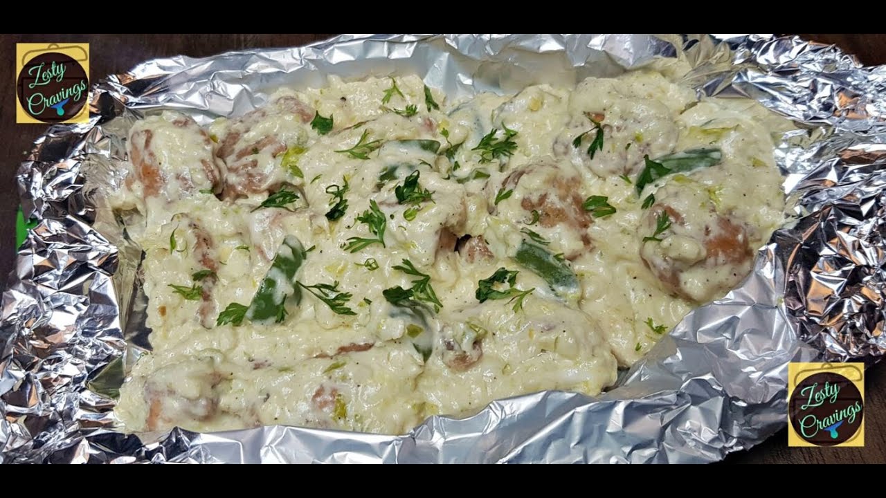 White Garlic Chicken || Wedding Starter || caterers style by Zesty Cravings