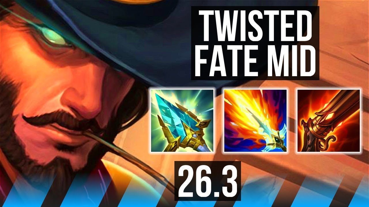 TWISTED FATE vs AKALI (MID) | Good KDA: 11/1/4, 31K damage | KR Master | 26.3