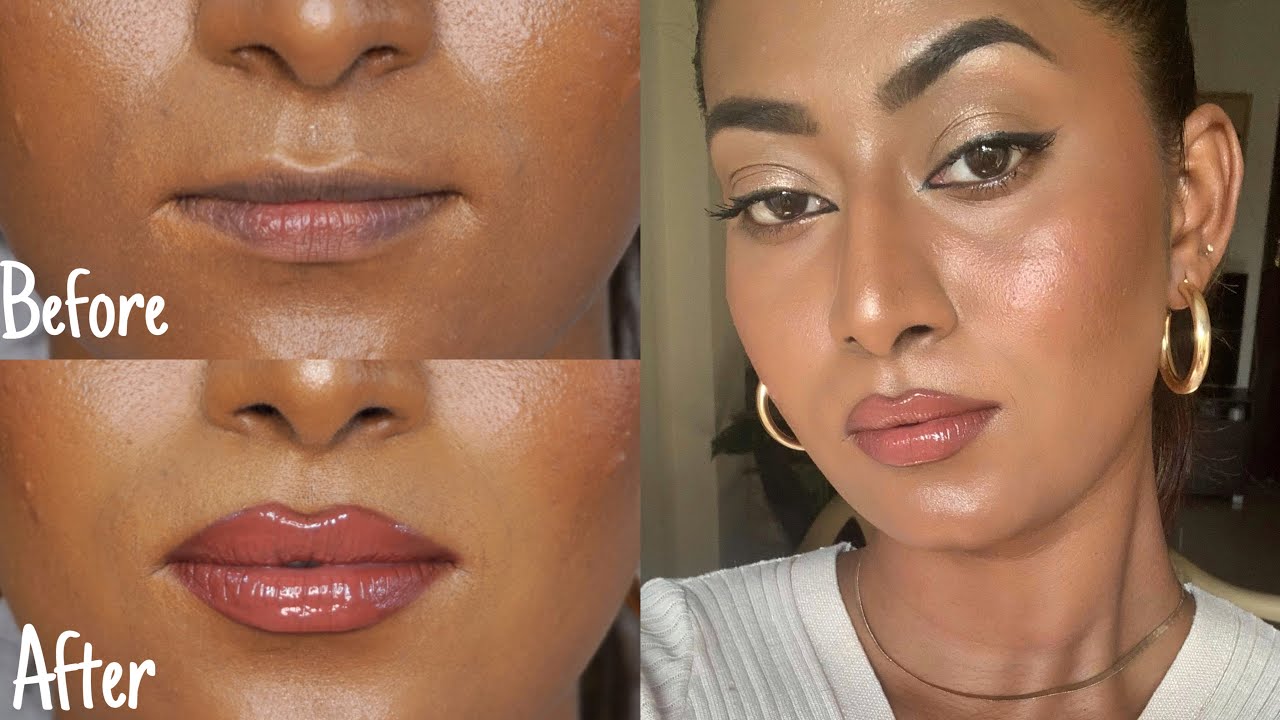 HOW TO MAKE YOUR LIPS LOOK BIGGER ? FAKE BIG LIPS WITH MAKEUP in Easy Steps ✨