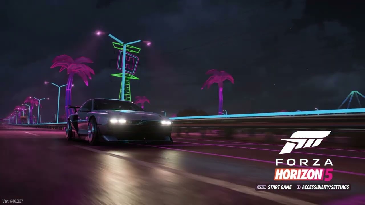 Horizon Retrowave Main Menu - Forza Horizon 5