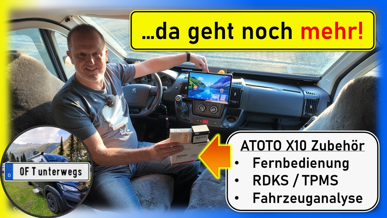 Zubehör für das ATOTO X10 - Das Infotainment-System bekommt RDKS/TPMS; ODB2 und eine Fernbedienung!
