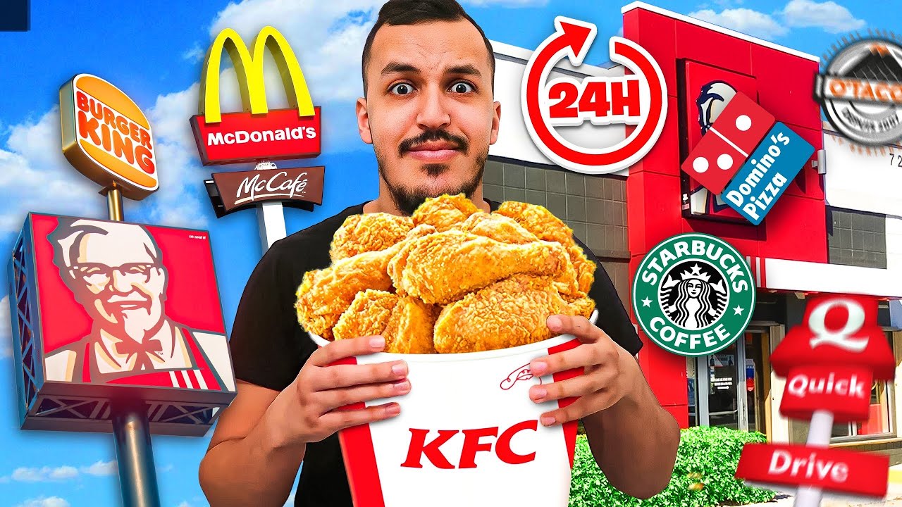 MANGER DANS TOUS LES FASTFOOD POSSIBLE EN 24H !
