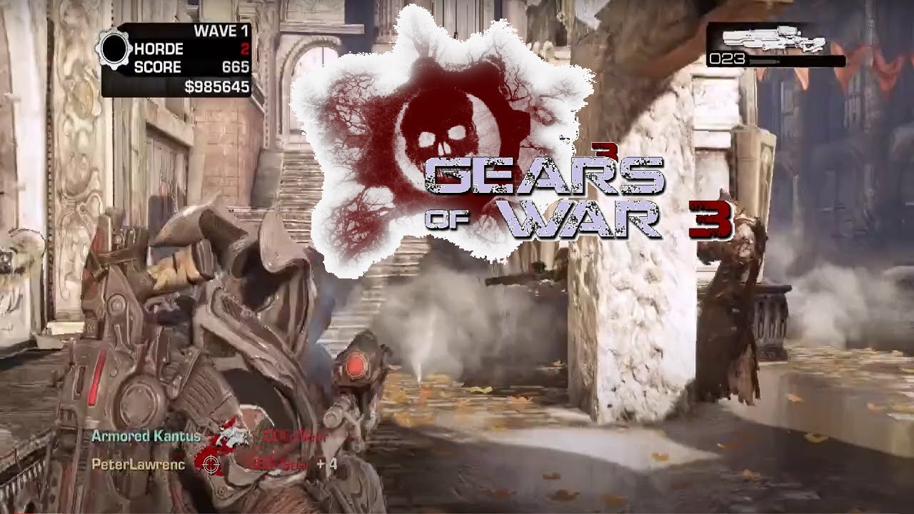 Gears of War 3 PC Gameplay Team Locust Vs Gears - WIP Mod & Hack Horde on Clocktower with Mutators.