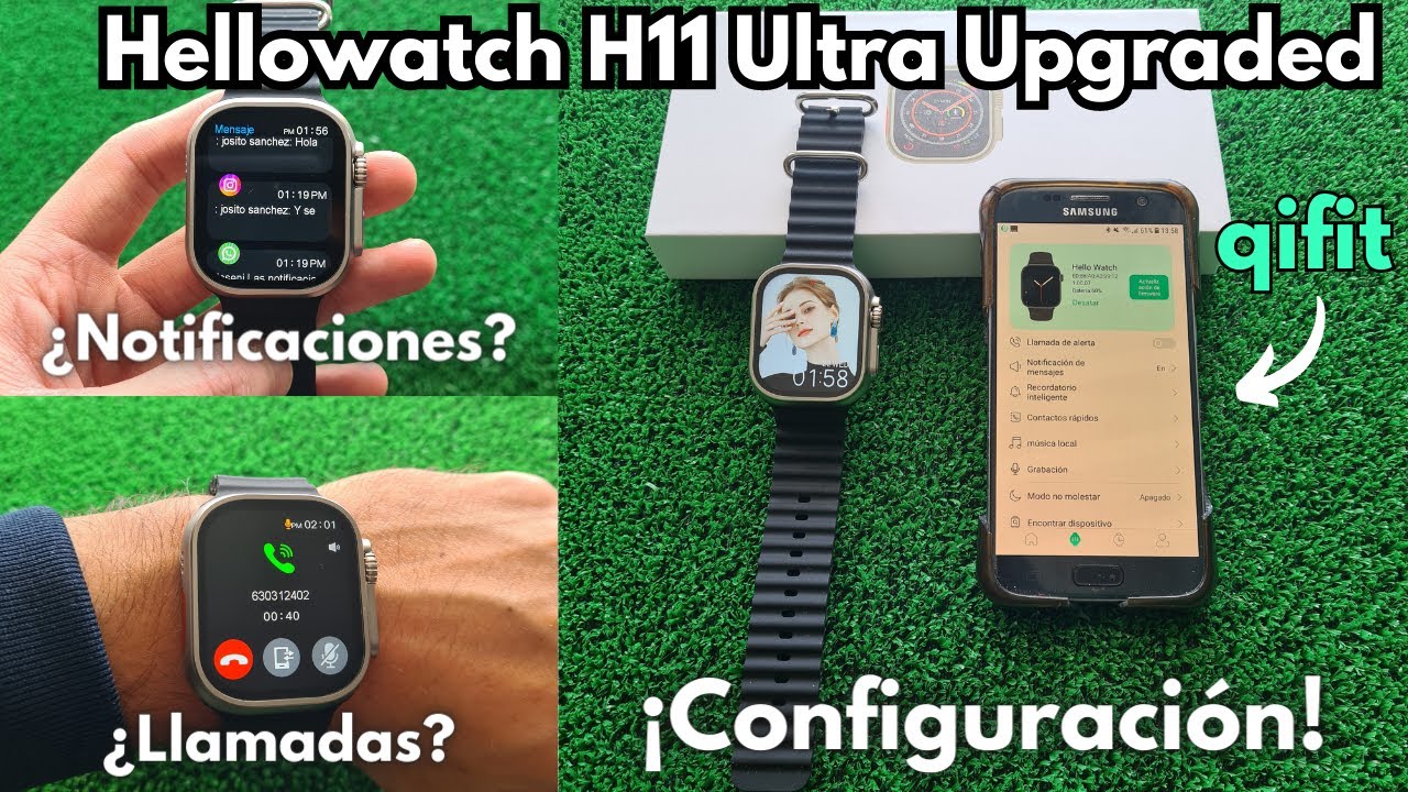 ¿Cómo configurar tu Smartwatch H11 Ultra Upgrade? 👉 Llamadas, notificaciones.. | Qifit