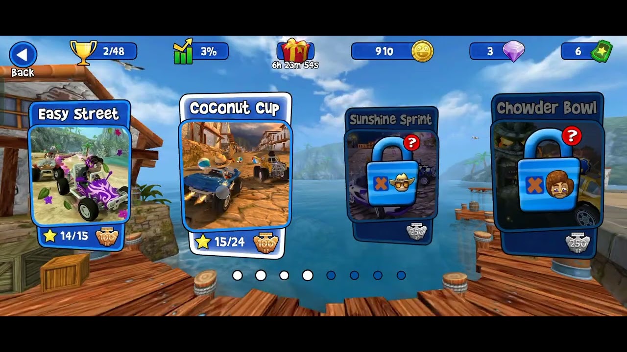 Beach Buggy Racing CRAZY RACES: Dino Jungle Shortcuts & Lightning Strikes! ⚡ 