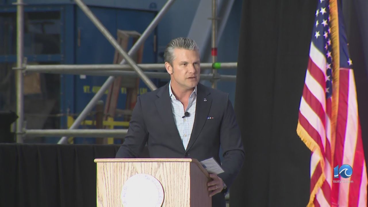 Secretary of War visits Newport News shipyard for nationwide defense tour
