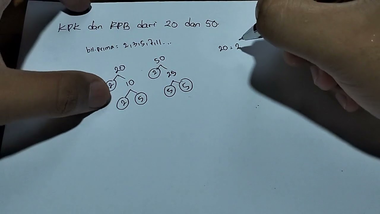 KPK dan FPB dari 20 dan 50
