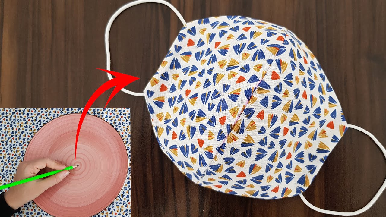 Make Fabric Face Mask at Home / DIY Face Mask With Sewing Machine / Easy Face Mask Pattern