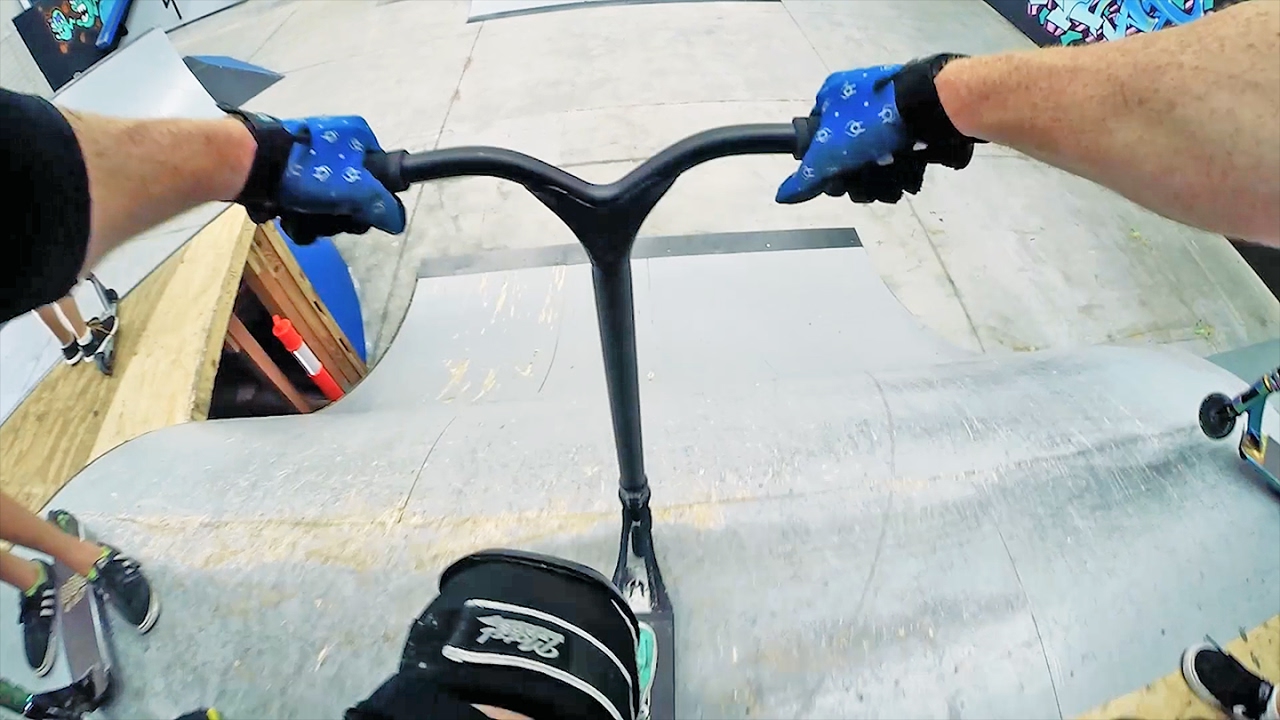 SCOOTER TRICKS AT INDOOR SKATEPARK (Ride with KOTA)