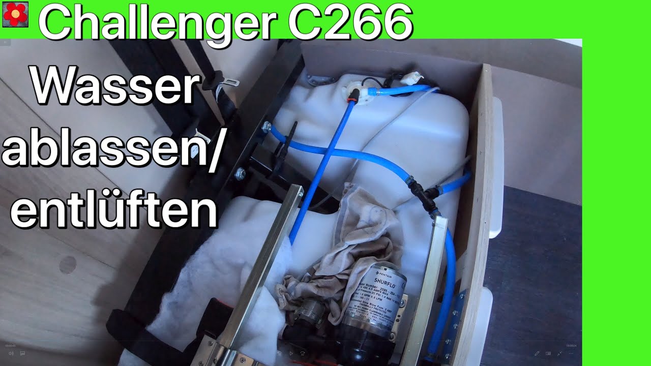 Challenger C266 Wasser ablassen entlüften