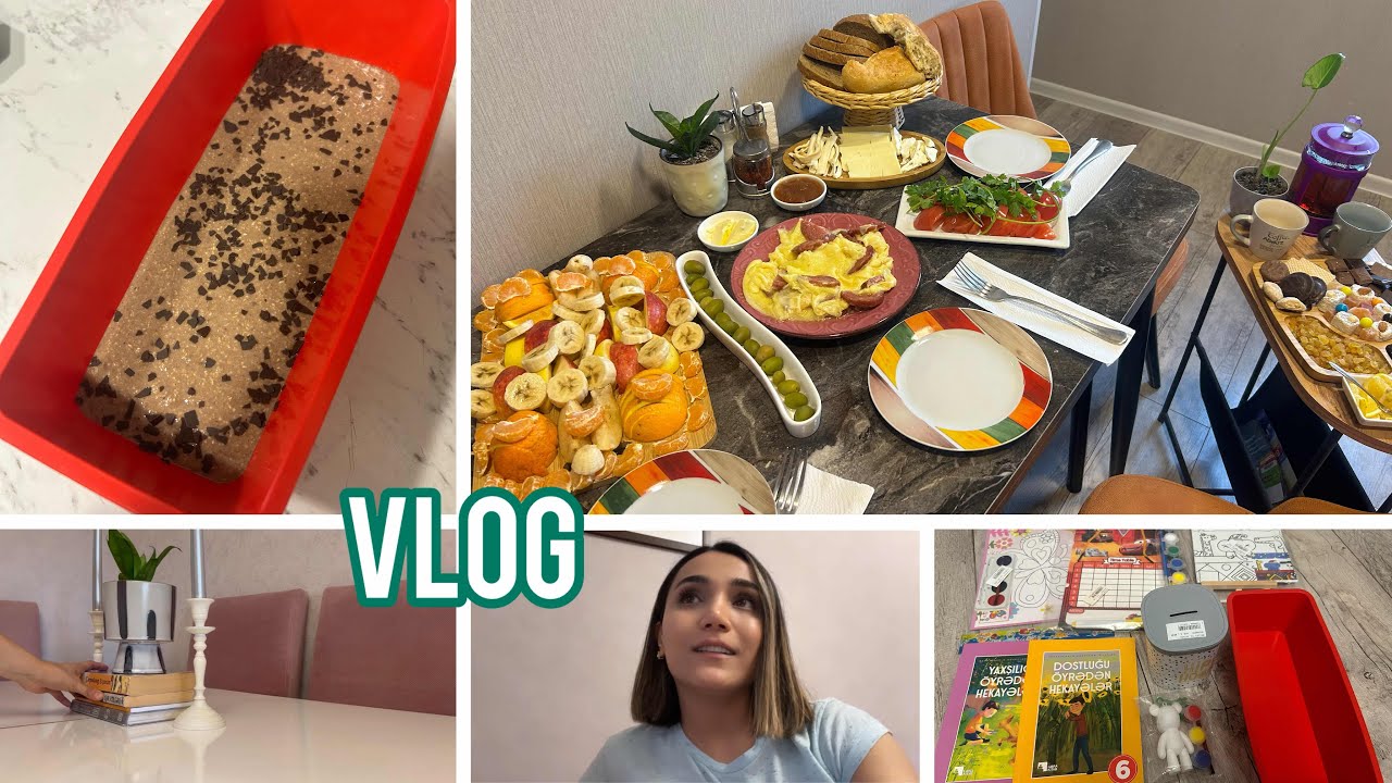 #VLOG | Biraz təmizlik| Sürprizin beləsi| Ərtunc üçün alışveriş | Sağlam piroq