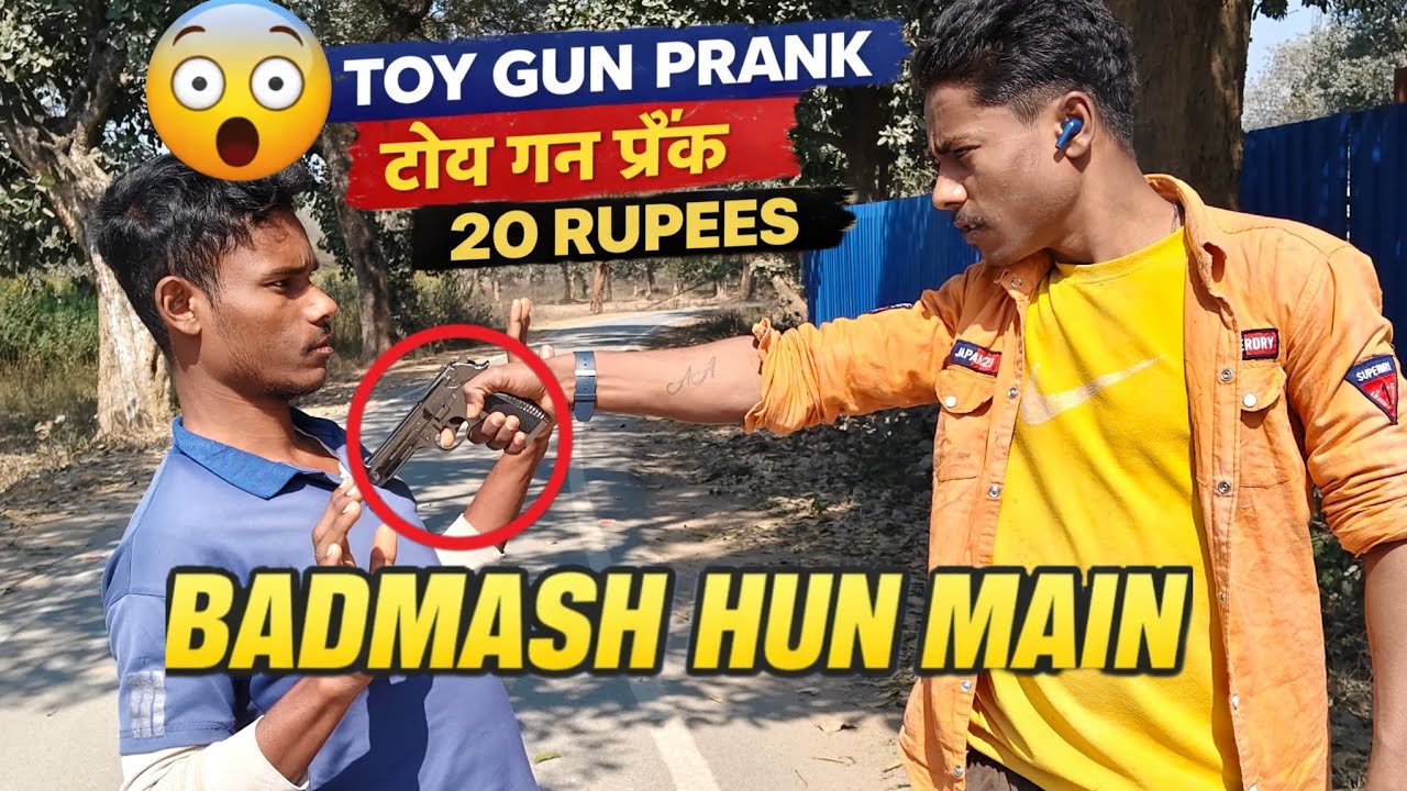 Badmash Hun Main 😈🔫 | Toy Gun Prank | Public Scared Reaction 😂