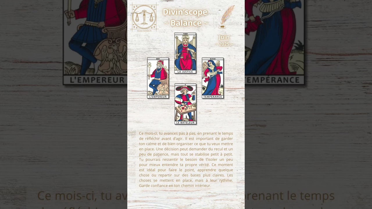 ✨ Guidance Mensuelle - Divin'scope - Juin 2025 ✨