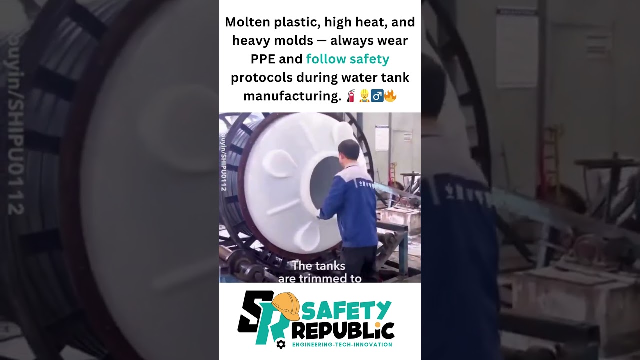 Safety in Every Step: Making Plastic Water Tanks the Right Way #IndustrialSafety #PPE