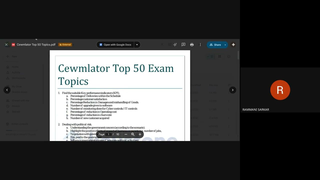 CIMA SCS Exam Prep: Strategy, Governance, Funding & Share Price Tips - CEWMLATOR TOP 50 Topics