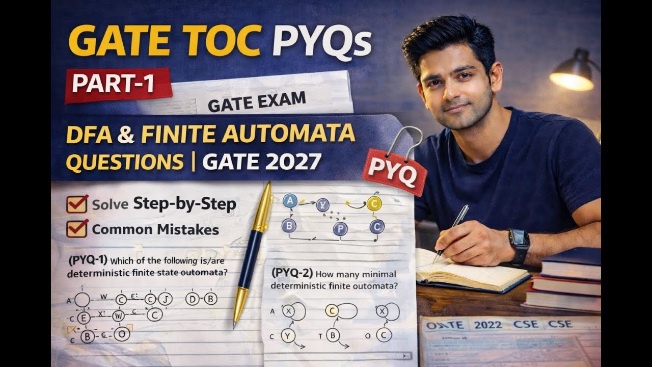 TOC PYQs Part-1 | DFA Questions Explained | GATE 2027