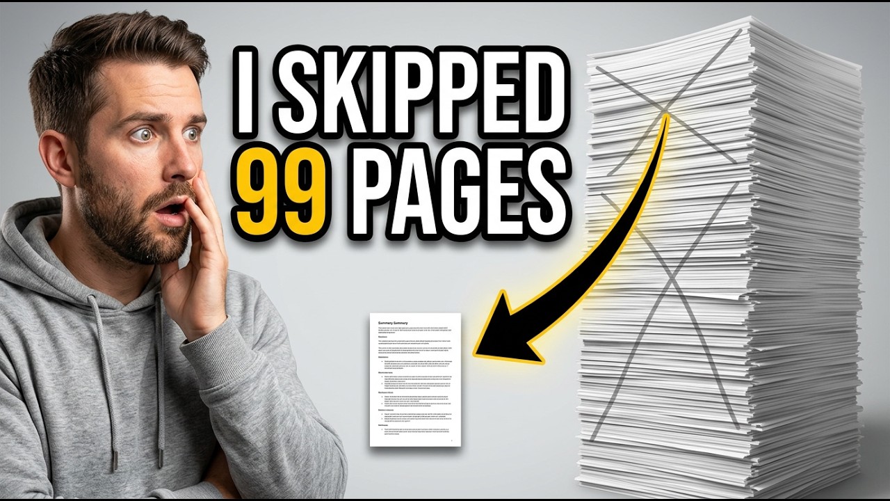 How I Summarize 100 Page PDF in Seconds (100% FREE)