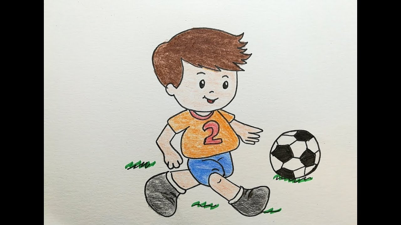 تعليم الرسم للمبتدئين رسم سهل ولد يلعب كرة قدم
how to draw a boy playing football easy step by step