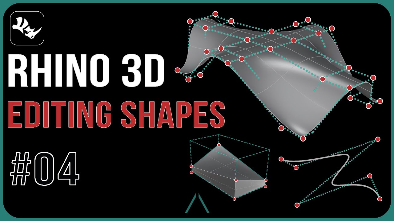 RHINO 3D Tutorial FOR BEGINNERS: 04 Editing Shapes