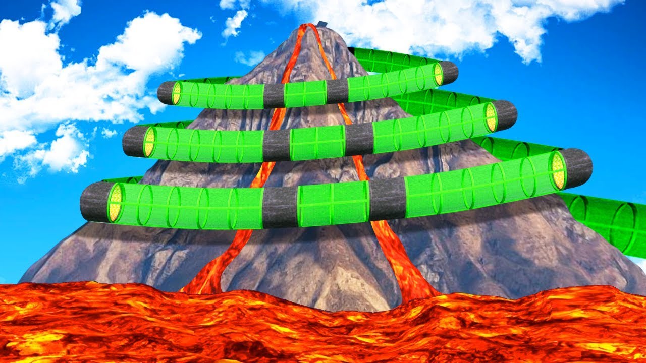 EXTREME VOLCANO TUNNEL WALLRIDES! (GTA 5 Funny Moments)
