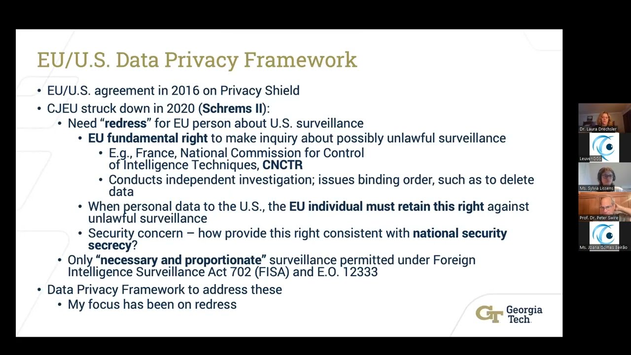 Transatlantic Lecture: The EU-US Data Privacy Framework