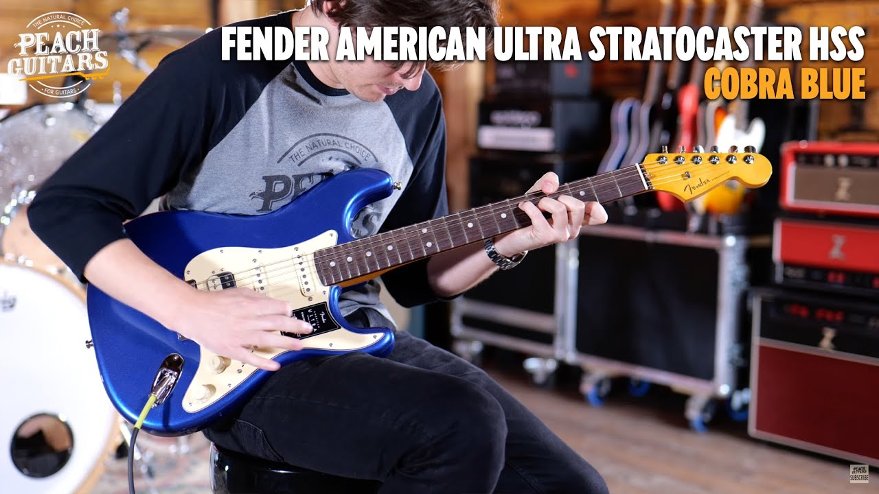 No Talking...Just Tones | Fender American Ultra Stratocaster HSS | Rosewood - Cobra Blue