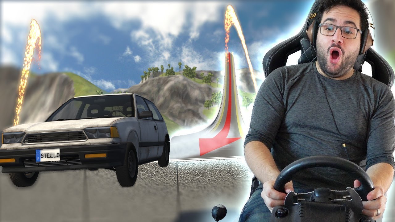 DESCENTE EN ENFER 2! | BeamNG + G27