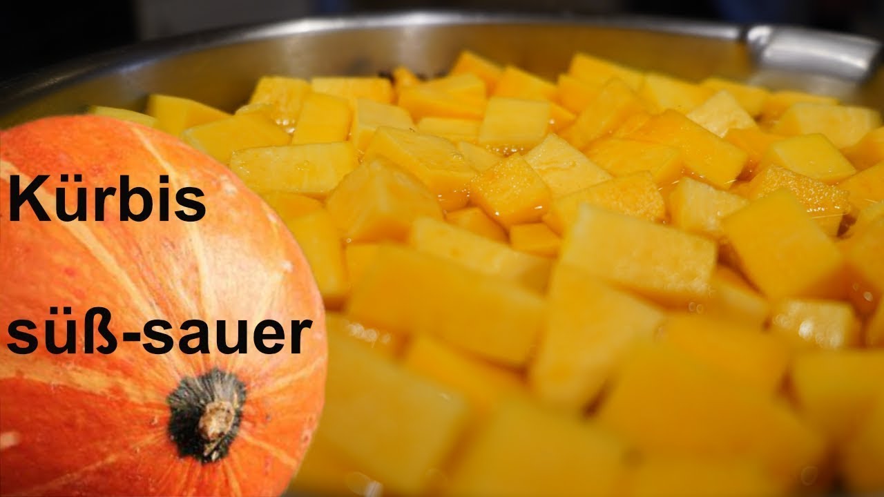 K&uuml;rbis s&uuml;&szlig; sauer einlegen