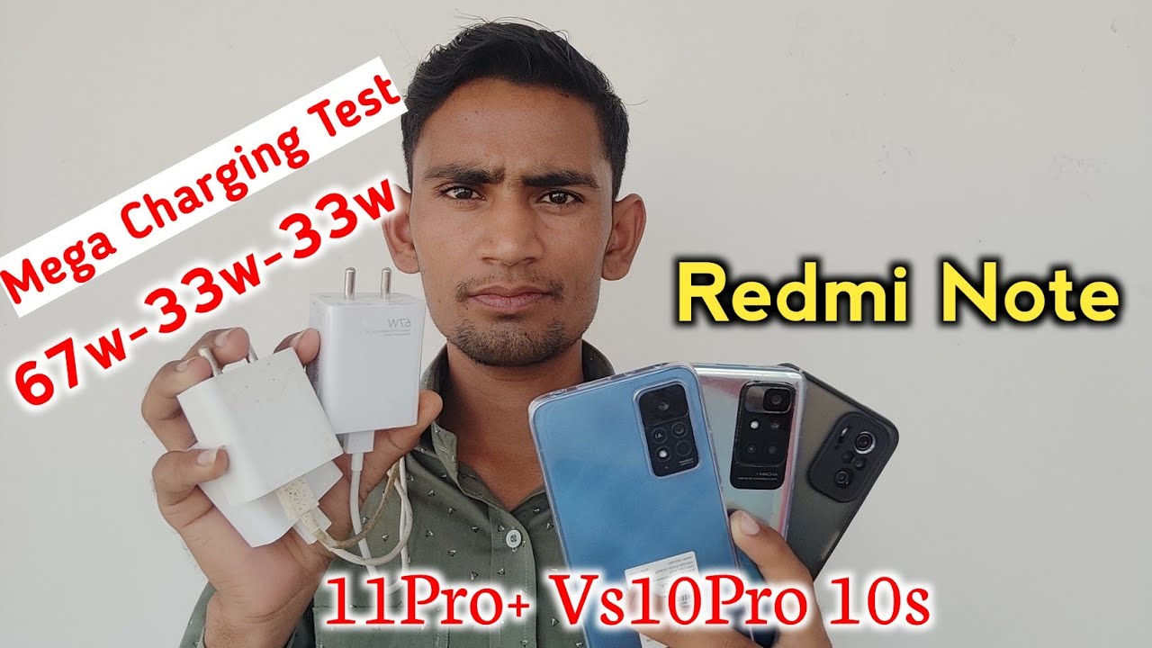 Mega Charging Test :- Redmi Note 11 Pro plus 5G vs Redmi Note 10 Pro Vs Redmi Note 10s 67w vs 33w