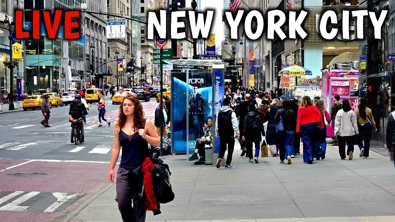 It's 66F (18C) in New York City LIVE Exploring Manhattan on Sunday 3/8/2026
