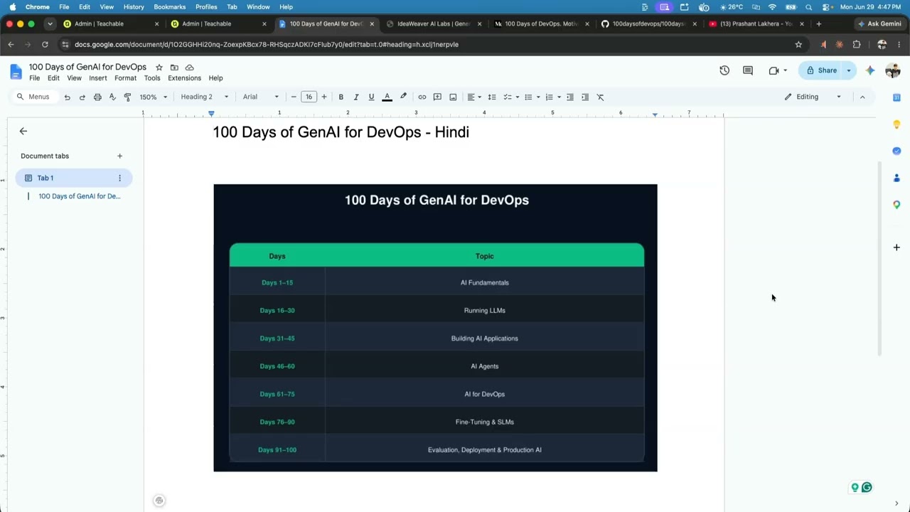Day 0: 100 Days of GenAI for DevOps(Hindi:  Introduction)