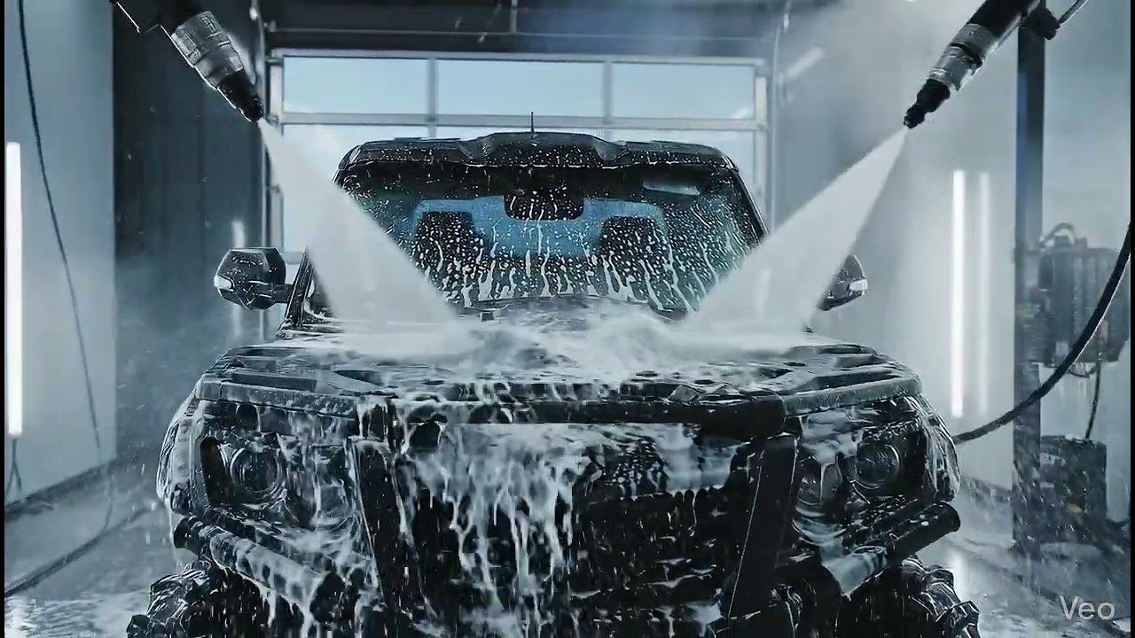 Snow Foam Washing Black ATV 