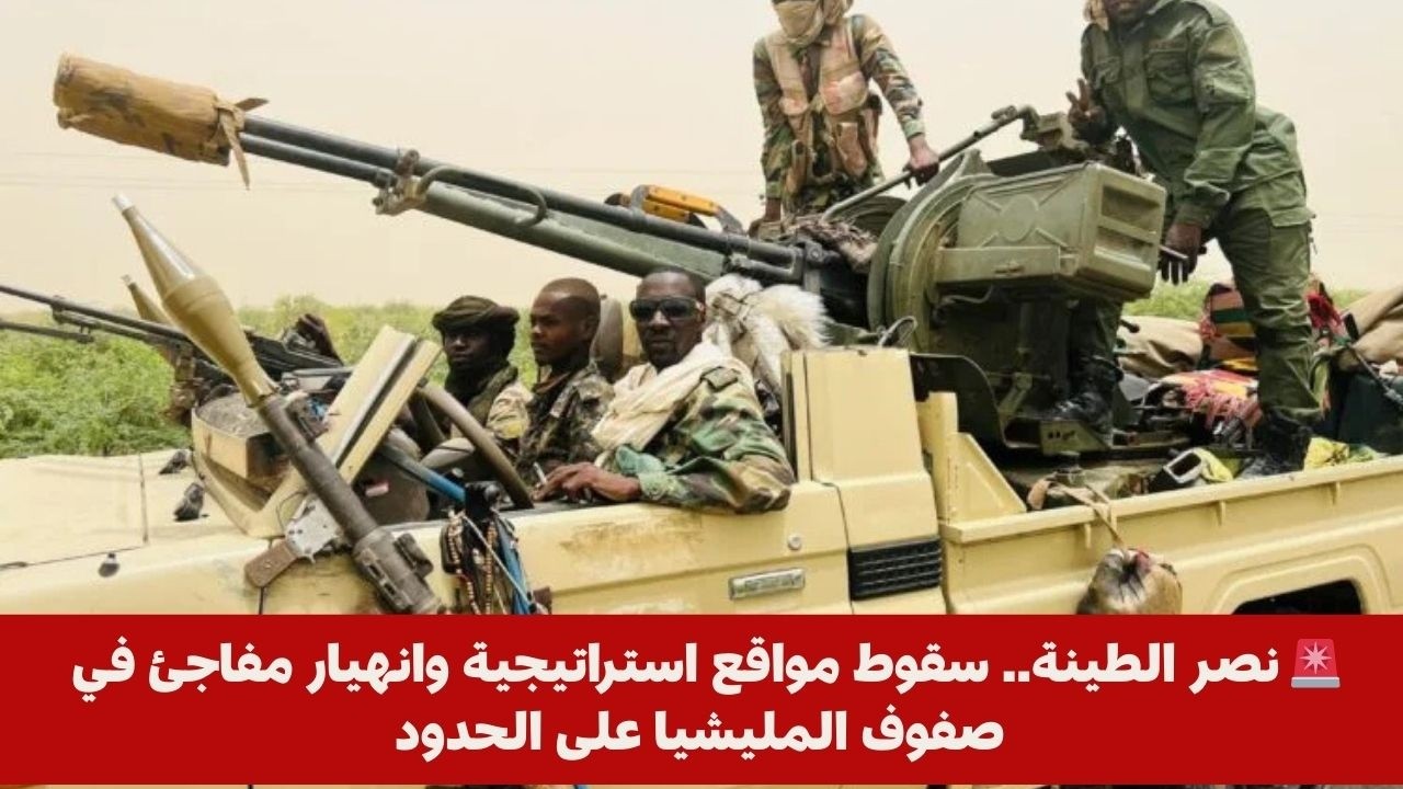 🚨 نصر الطينة.. سقوط مواقع استراتيجية وانهيار مفاجئ في صفوف المليشيا على الحدود