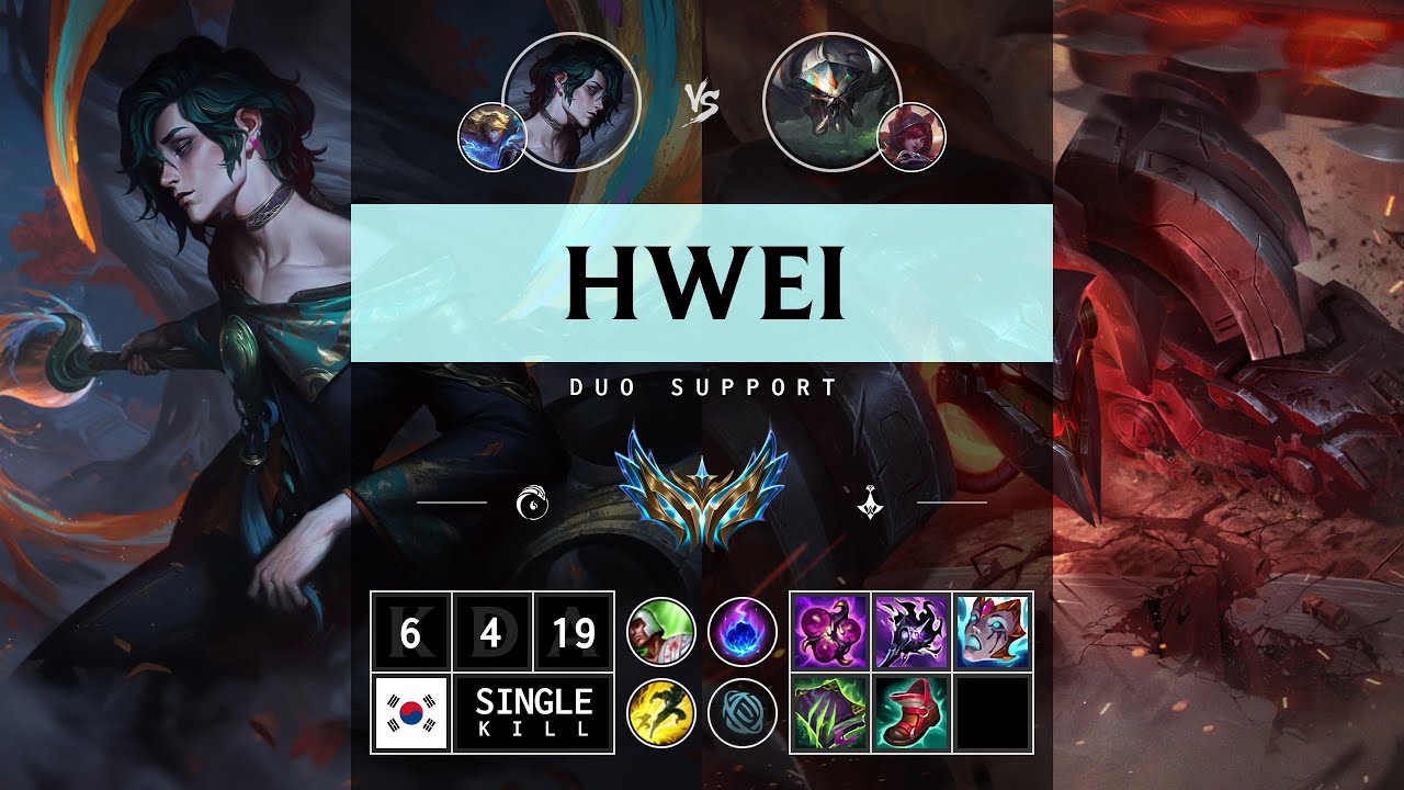 Hwei Support vs Skarner - KR Challenger Patch 14.12