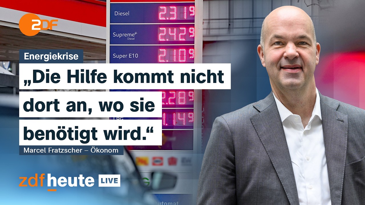 &Ouml;konom Fratzscher: Warum er das Entlastungspaket der Regierung f&uuml;r einen Fehler h&auml;lt | ZDFheute live