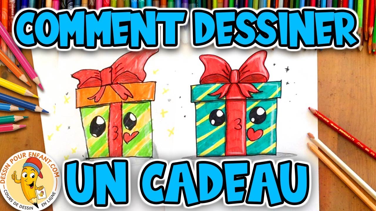 Comment dessiner un CADEAU facilement étape par étape | Dessin Pour Enfant
