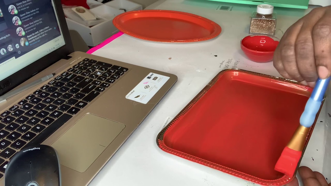 How to do a rolling tray without using spray paint.