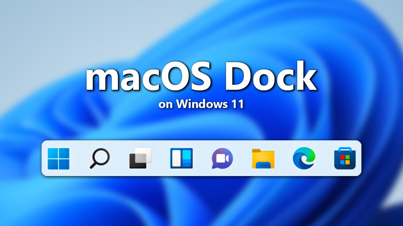 Как настроить панель задач Windows 11 так, чтобы она выглядела как Dock в macOS