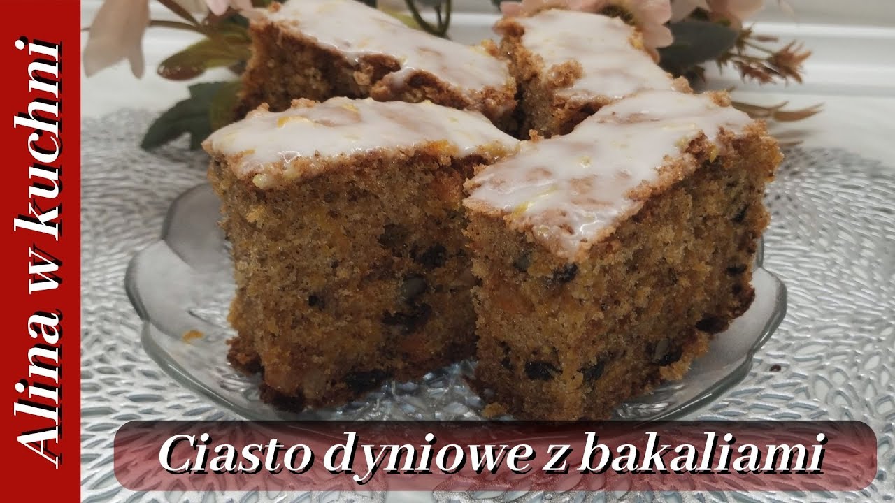 Ciasto dyniowe z bakaliami - puszyste i pyszne