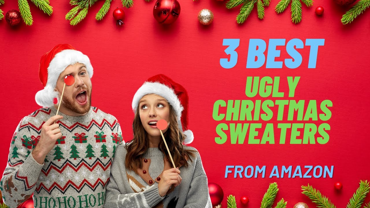 🎄 3 Best UGLY CHRISTMAS SWEATERS from AMAZON! Guarantee your Ugly Sweater for Christmas 2022