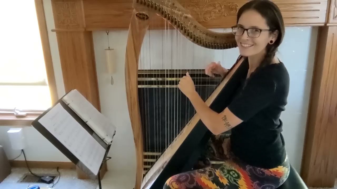 In Passing- Samhain by Anne Crosby Gaudet on Ravenna 34 by Dusty Strings (Month 23 of Playing Harp!)
