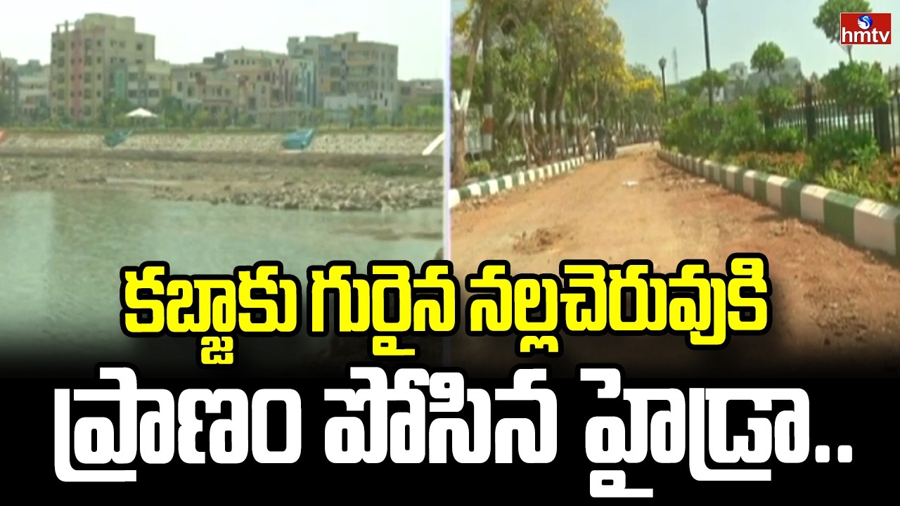 కబ్జాకు గురైన నల్లచెరువు కి ప్రాణం పోసిన హైడ్రా... | Nallacheruvu | Hydra | hmtv