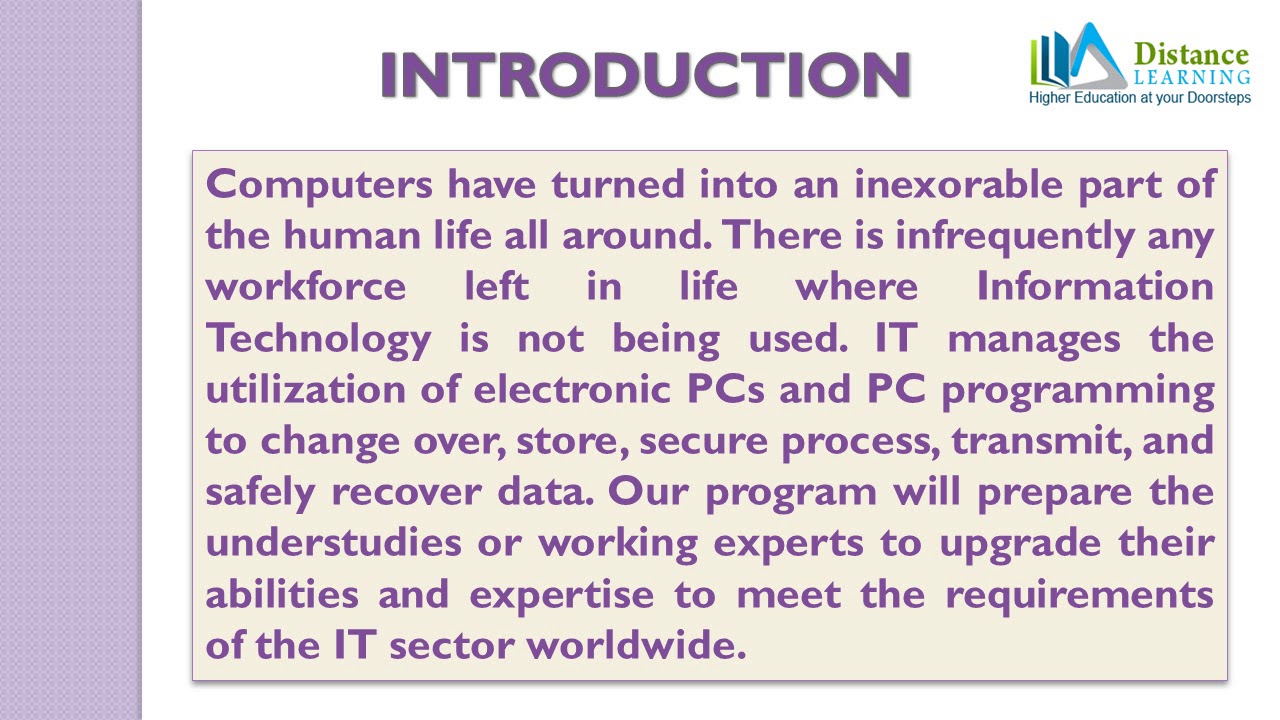 Distance Education MBA in IT Management