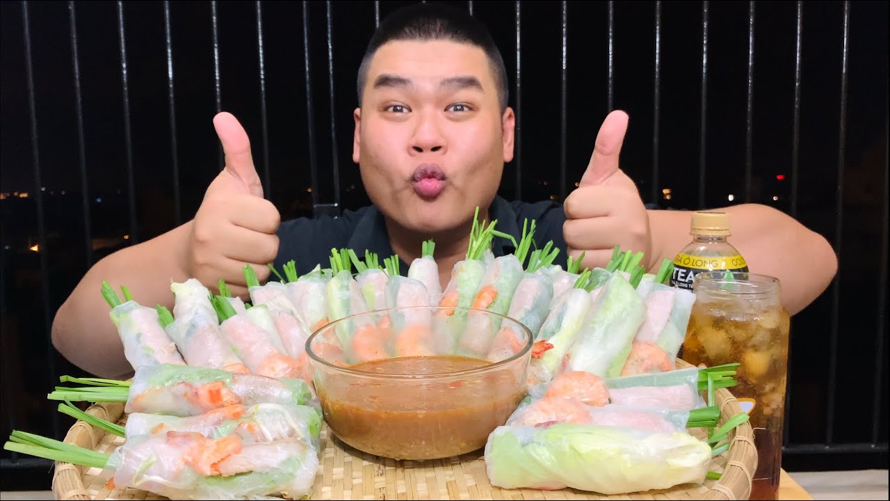 Thử thách ăn 30 CUỐN GỎI CUỐN chấm mắm nêm và CÁI KẾT... | Thằng Mập Food | Tập 172