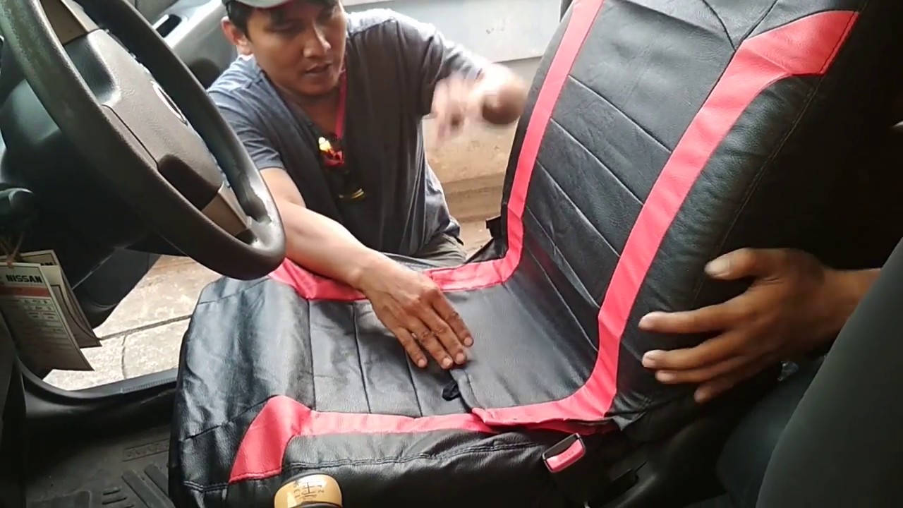 cara pasang cover jok mobil