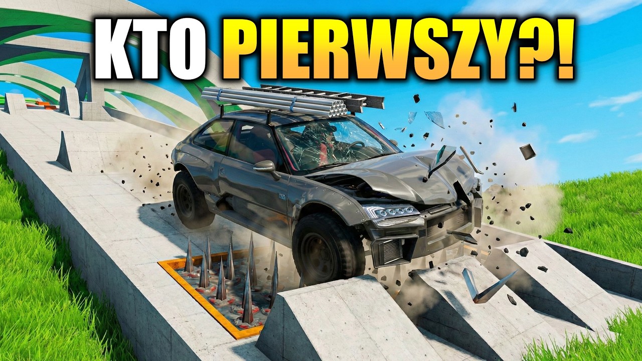 NAJTRUDNIEJSZY ZJAZD w BeamNG.drive?! 😳 12 MINUT i LOSOWE AUTA!