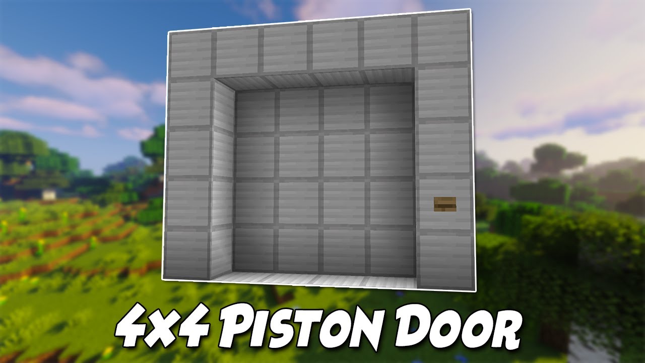 Обучающее видео по Minecraft Redstone | Простая поршневая дверь 4x4 [Медовые блоки!]