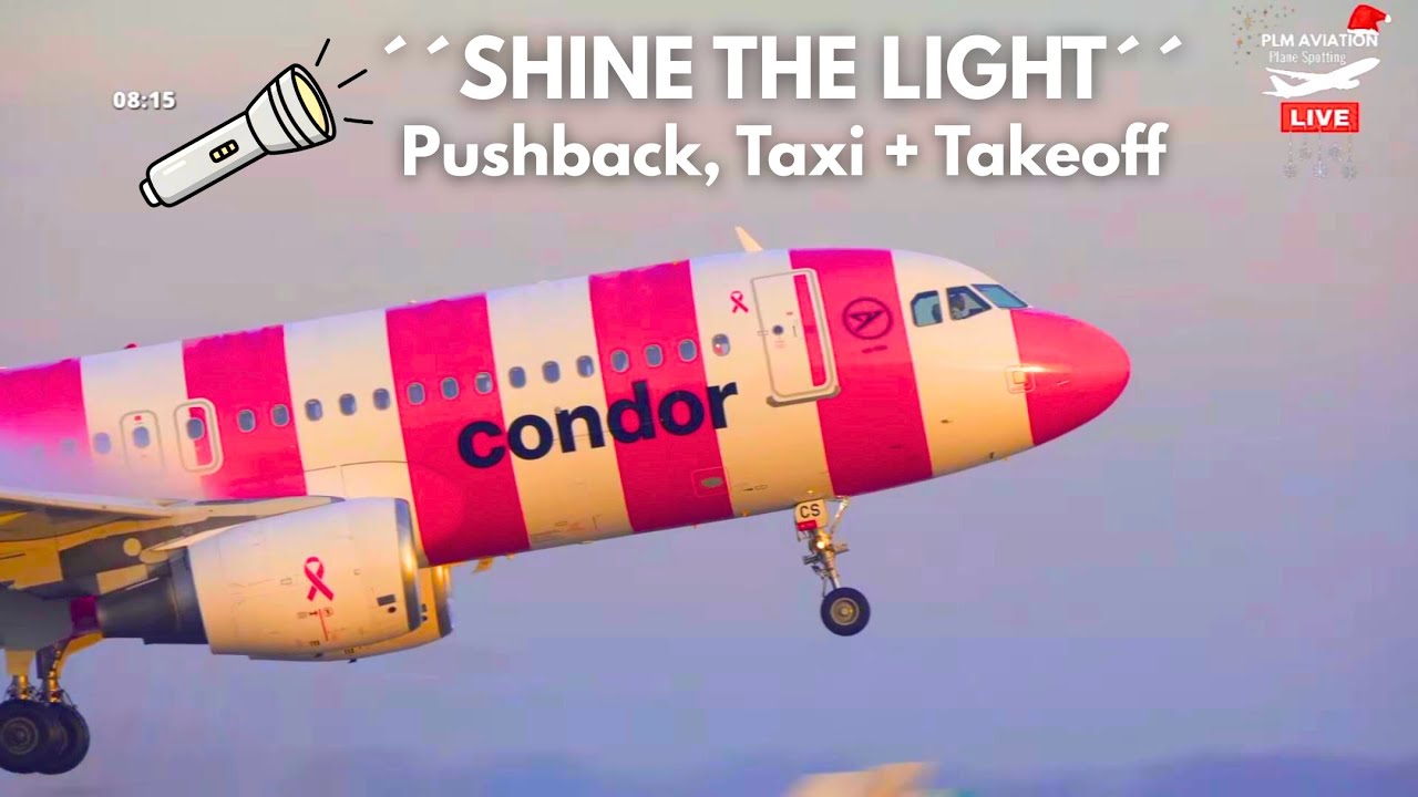 BEAUTIFUL SUNRISE ACTION! Condor Airbus A320 D-AICS DEPARTURE